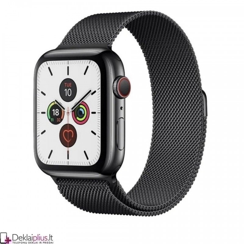 Magnetinis dirželis - juodas laikrodžiui Apple Watch 2/3/4/5/6/Se (44mm/42mm) Magnetinis dirželis - juodas laikrodžiui Apple Watch 2/3/4/5/6/Se (44mm/42mm)
